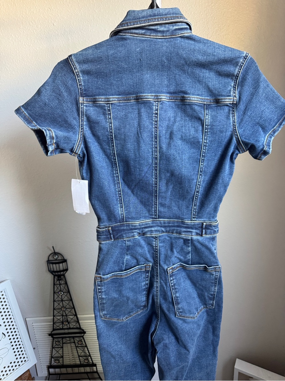 NWT Good American Fit For Success Denim Jumpsuit Sz XS - Picture 9 of 10